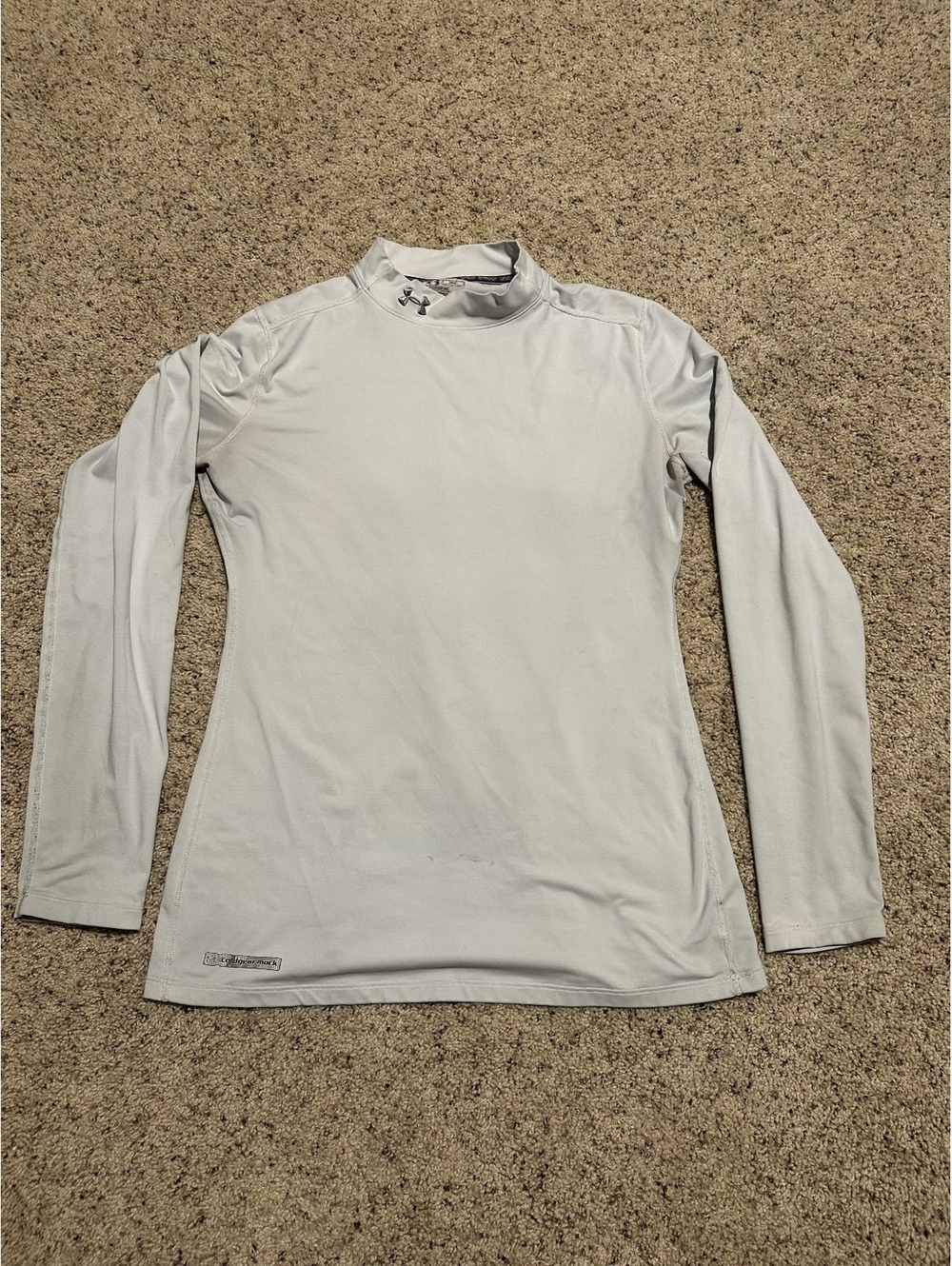 Under Armour ColdGear Mock Neck Long Sleeve Shirt XL White